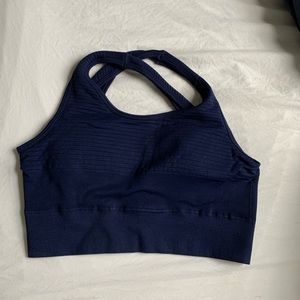 Alphalete Revival Vault Bra in Navy. Size Medium.